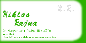 miklos rajna business card